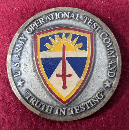 Challenge Coin US Army Operations Command Truth in Testing (chcc-25May30)