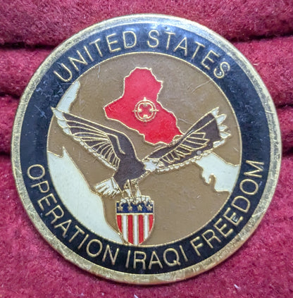 Challenge Coin Operation Iraqi Freedom Map (chcc-25APR178)