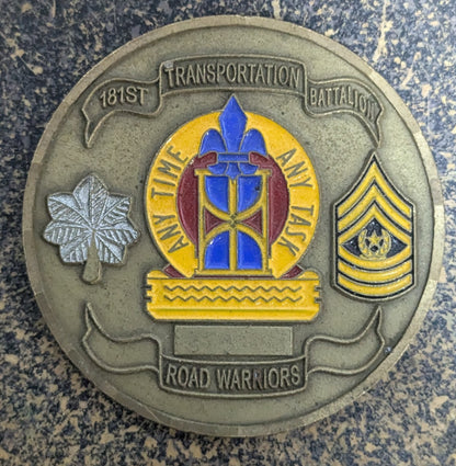 Challenge Coin 181st Transportation Battalion Any Time Any Task (CHCC-25Jul19)