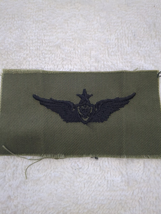 US Army Aviation Aircraft Senior Badge Sew-On OD Black Subdued (wsb11-AviationSeniorSew)