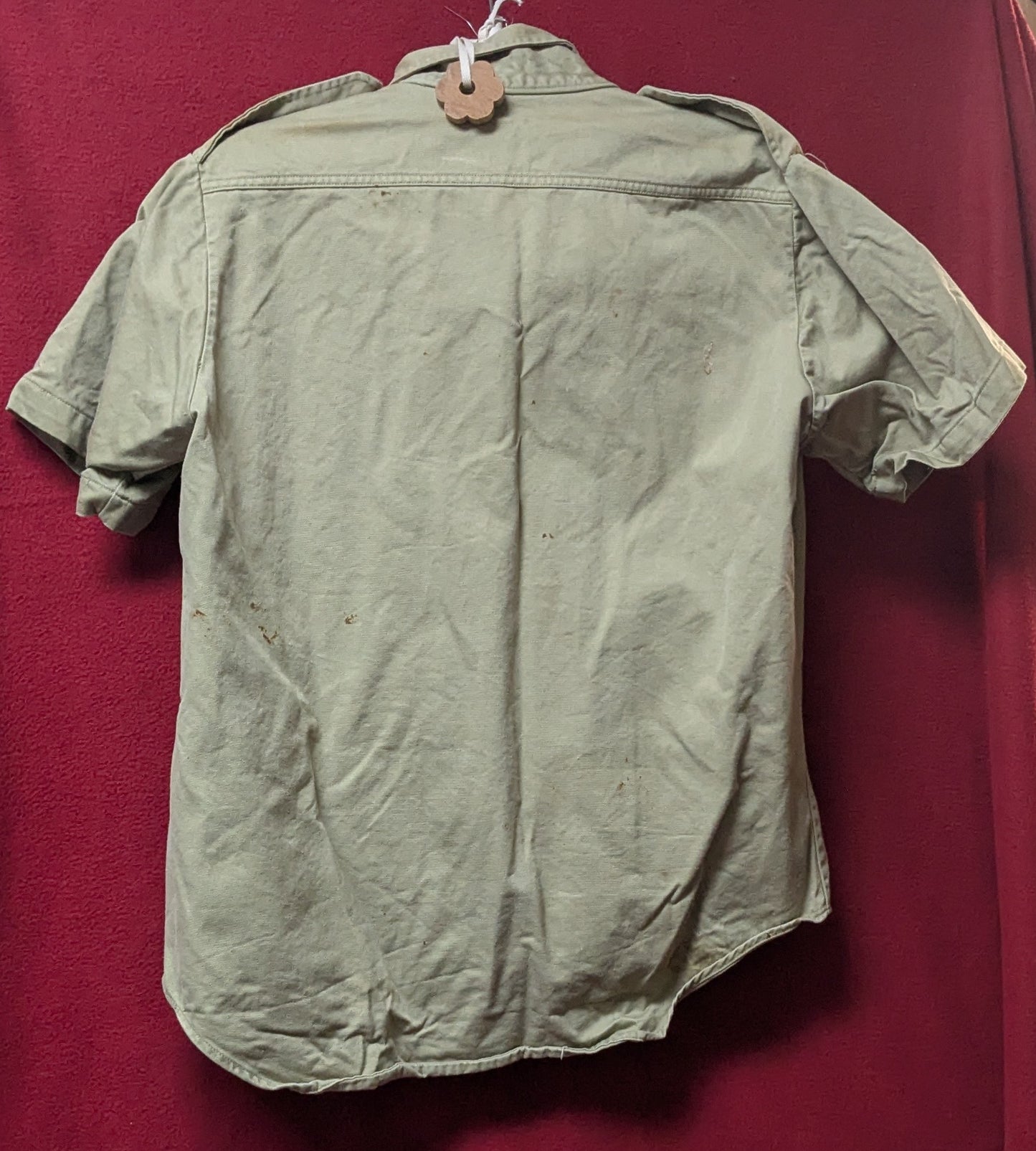 Vintage US Army Short Sleeve Button Down Medium (FB4-26Feb72)