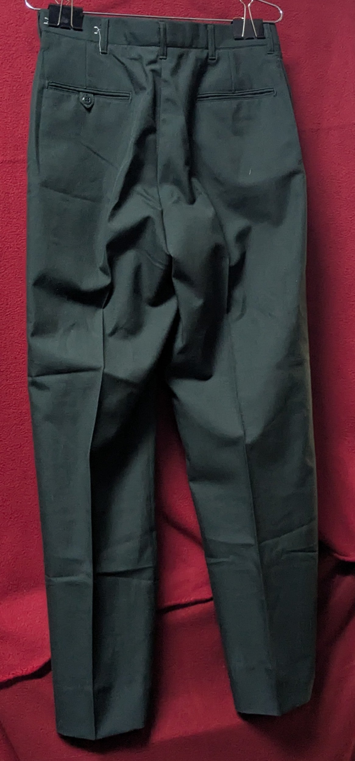 US Army Men's Poly/Wool Trousers Serge Army Green AG-489 32R (FB1-26Feb63)