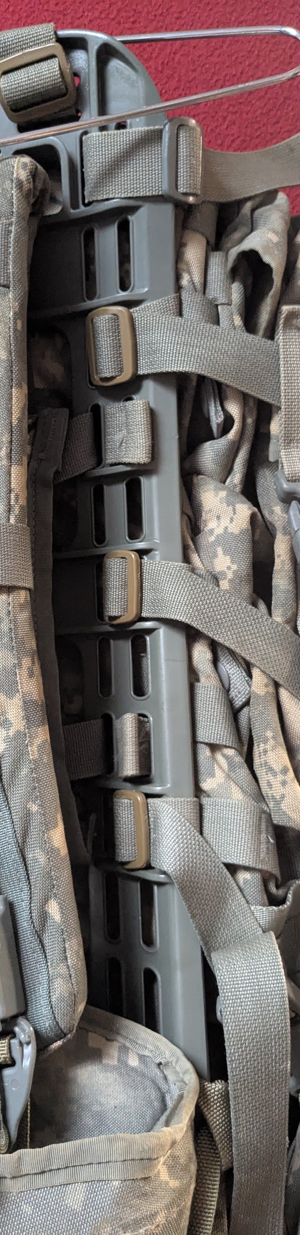 "Ranger Ready" ACU Large Molle II Ruck w/ The Gibson Mod w/ Name Tape & Cat Eyes