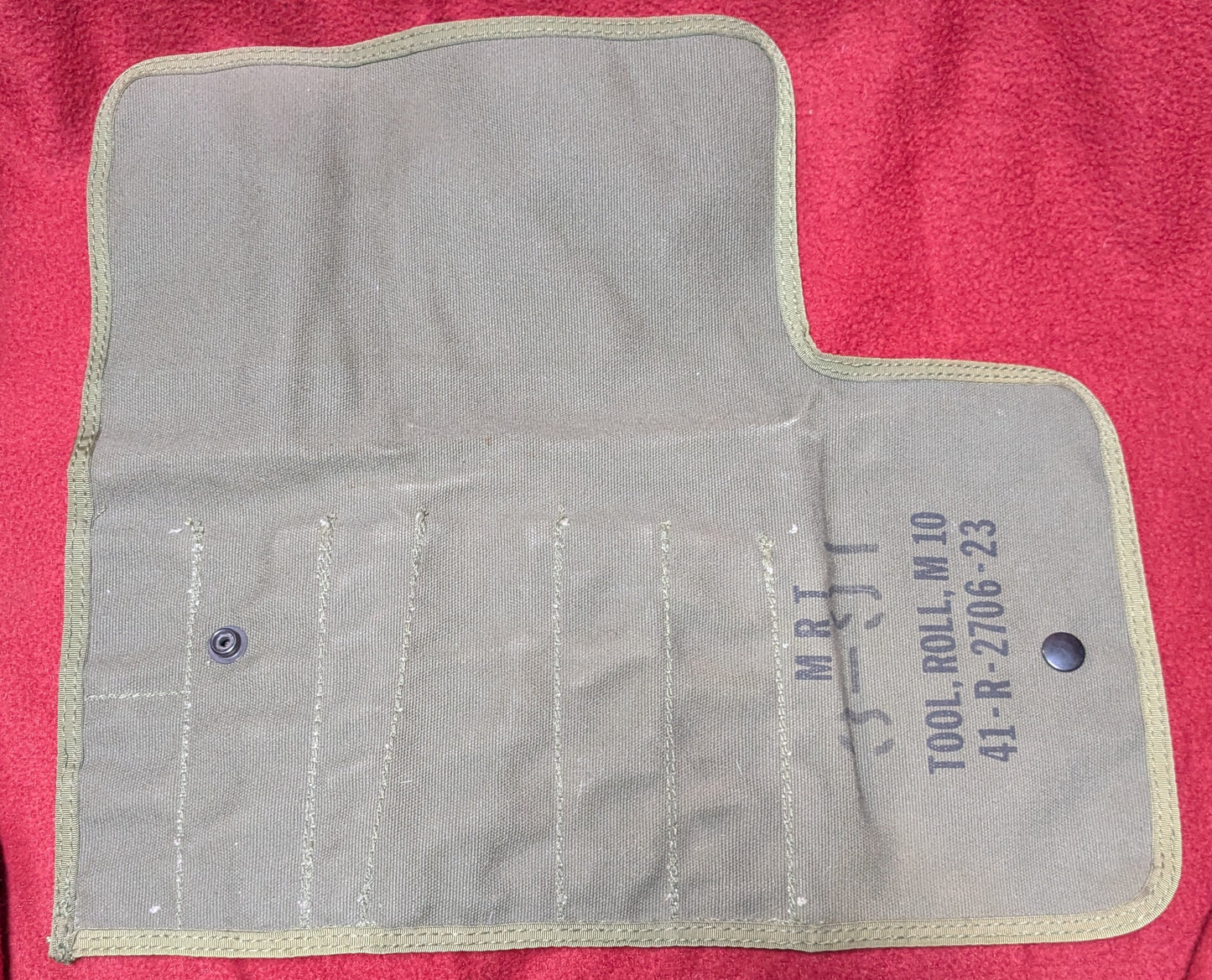 1940’s/1950Vintage Canvas M10 Tool Roll WWII/Korean War (26Jun05)