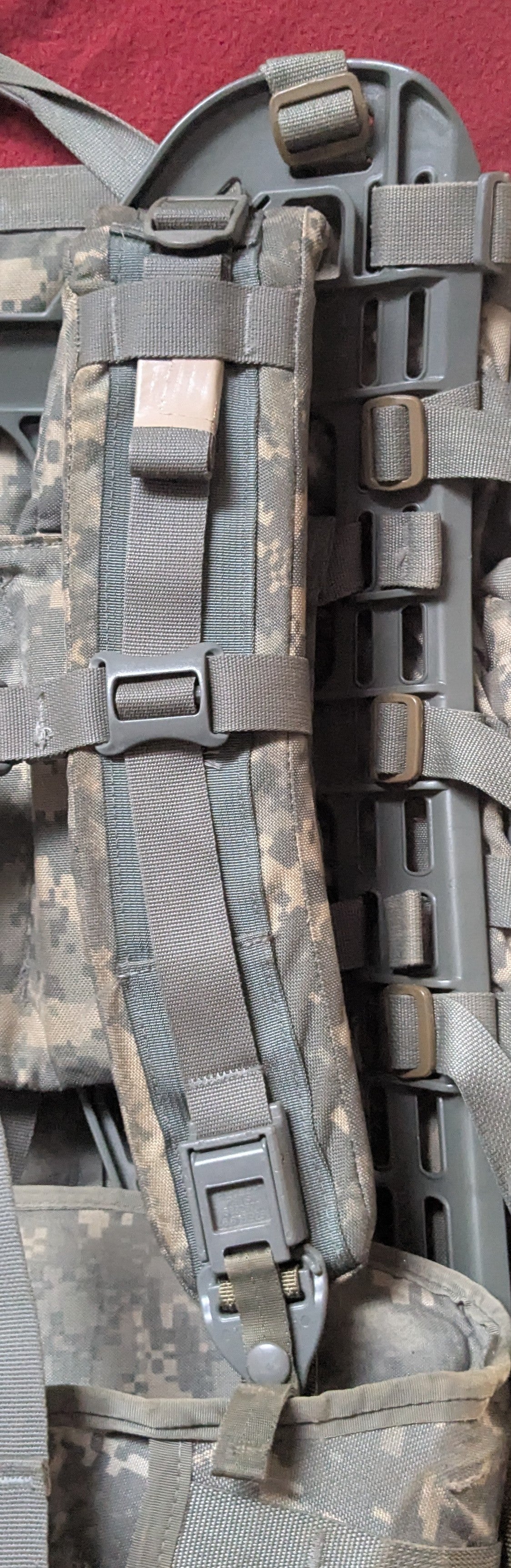 "Ranger Ready" ACU Large Molle II Ruck w/ The Gibson Mod w/ Name Tape & Cat Eyes