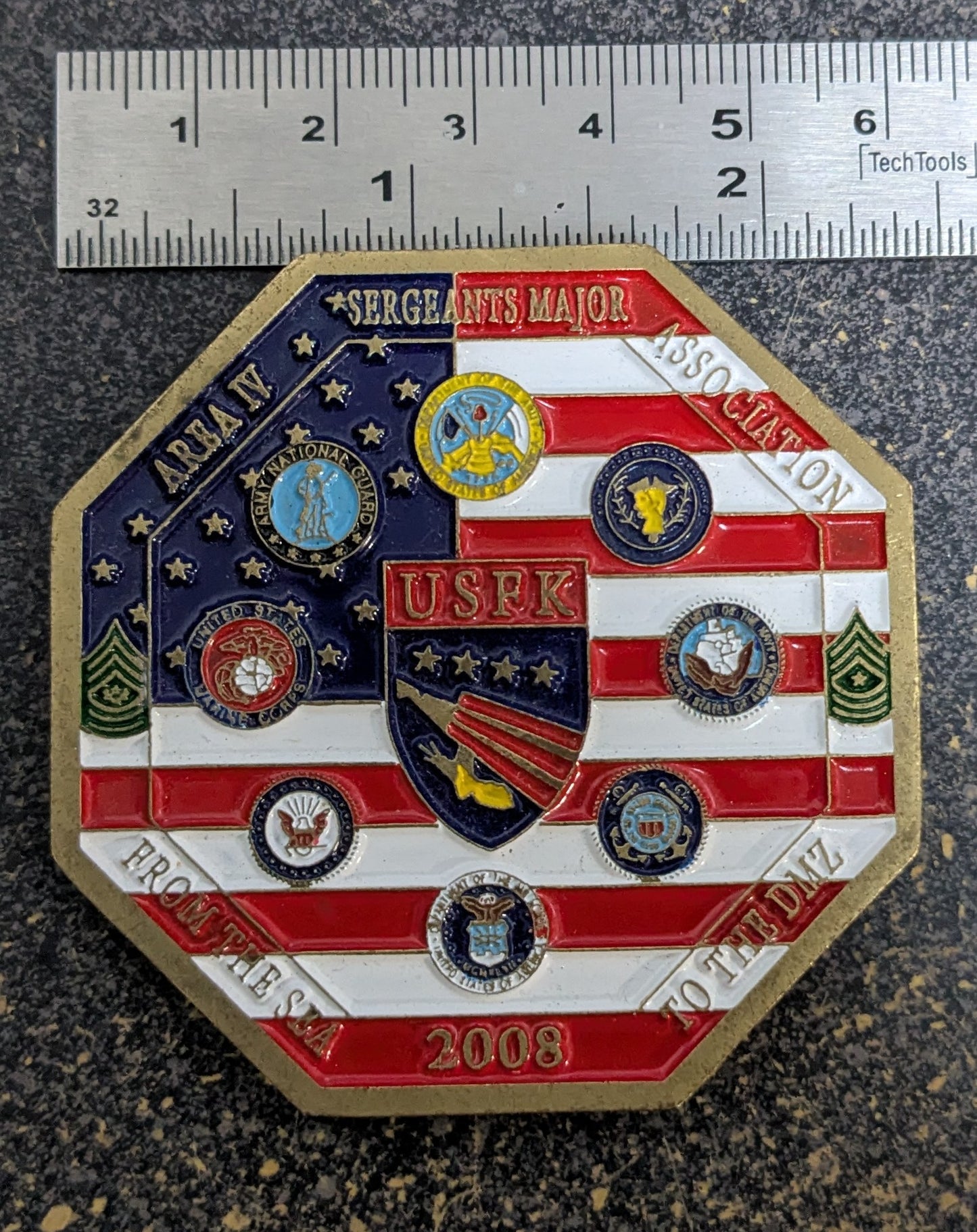 Challenge Coin 2008 USFK Sergeants Major Association, Korea Joint Exercise USEK (CHCC-26May21)