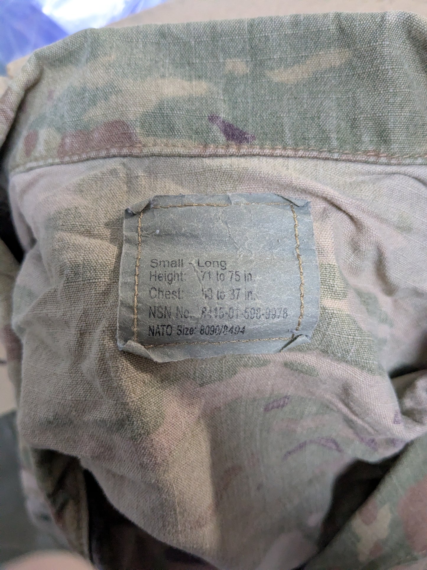USGI OCP FRAC Combat Coat Small Long (CA4-26Apr58)