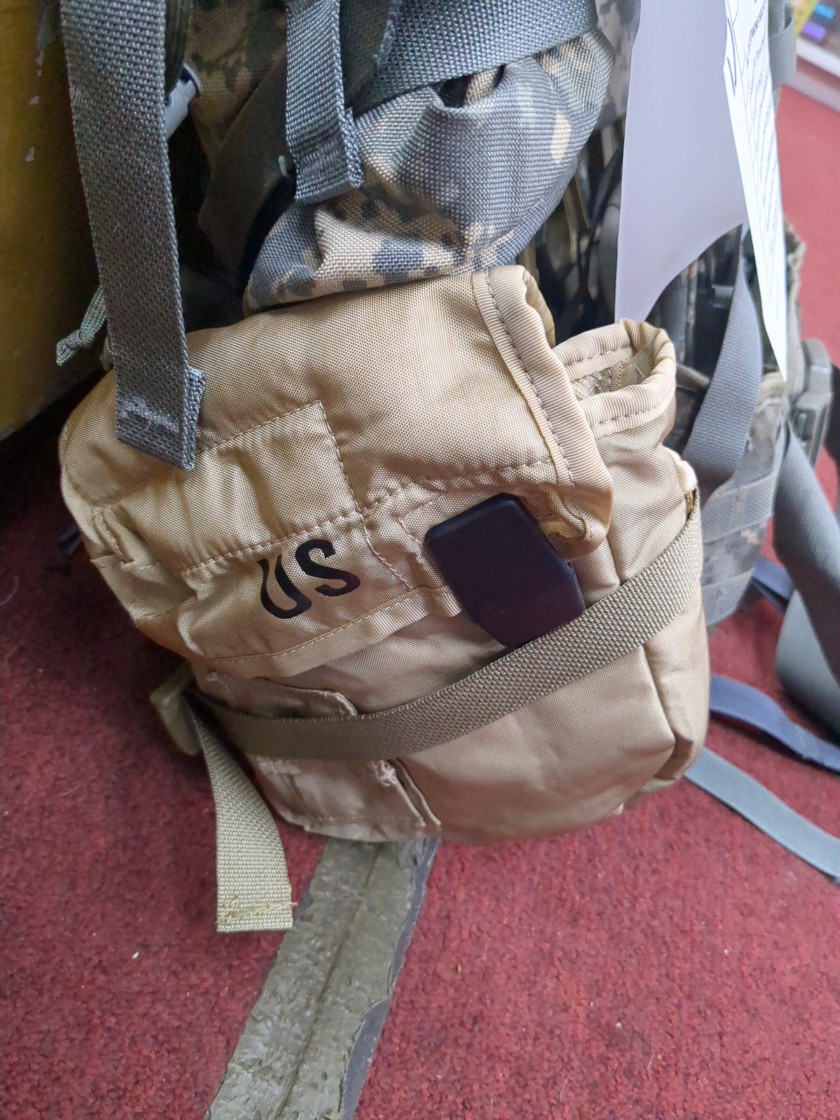 Agsalud 2 2 Quart Tan MAIL-IN - v.12 "Ranger Ready" ACU Large Molle II Ruck w/ The Gibson Configuration w/ Name Tape & Cat Eyes  (V12 2026-03)