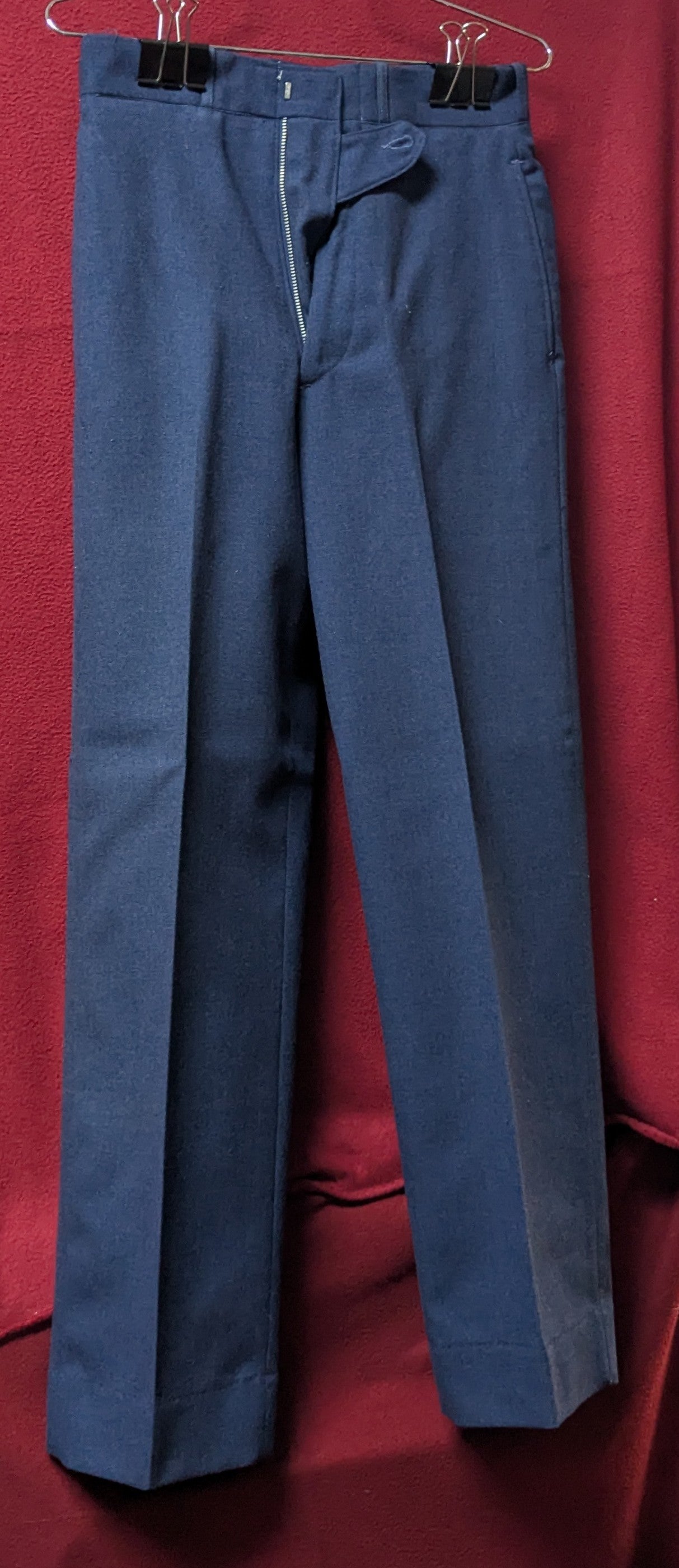 US Air Force Vintage Trousers Wool, Serge Blue 1084 28x34 (FB2-26Feb54)
