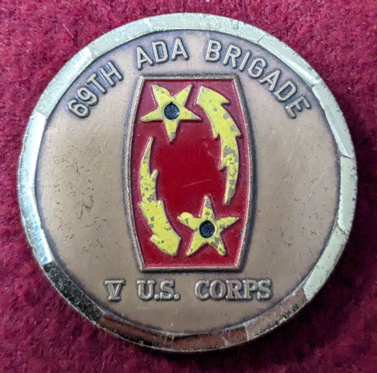 Challenge Coin 69th ADA Brigade V U.S. Corps (chcc-25May16)