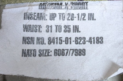 NOS US Army, Traditional OCP Combat Trouser Medium Xtra Short (ac05-25Jun77)