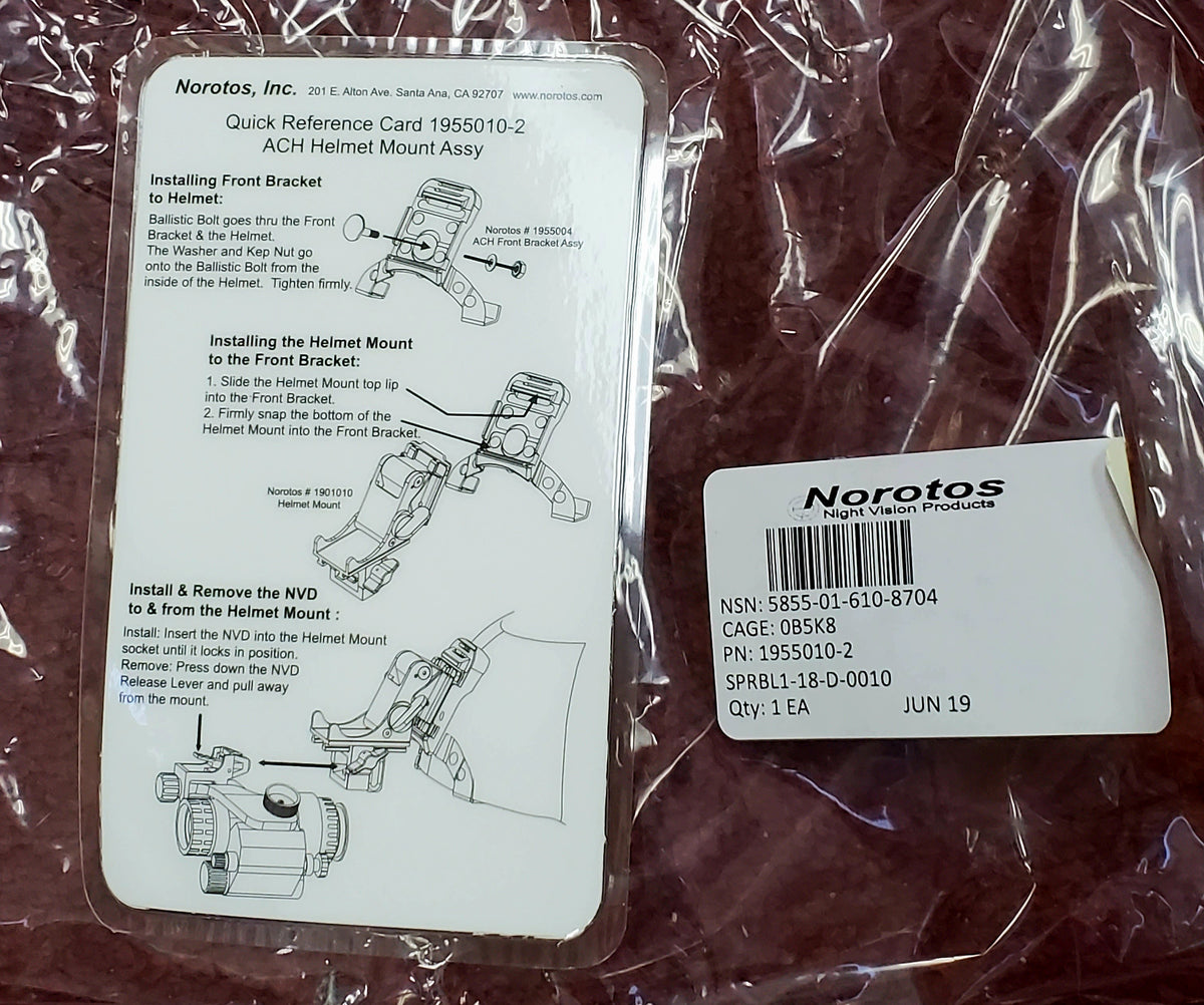 USGI Norotos Titanium Rhino Mount II Mount w/ Dovetail Base Plate (WS-8704)