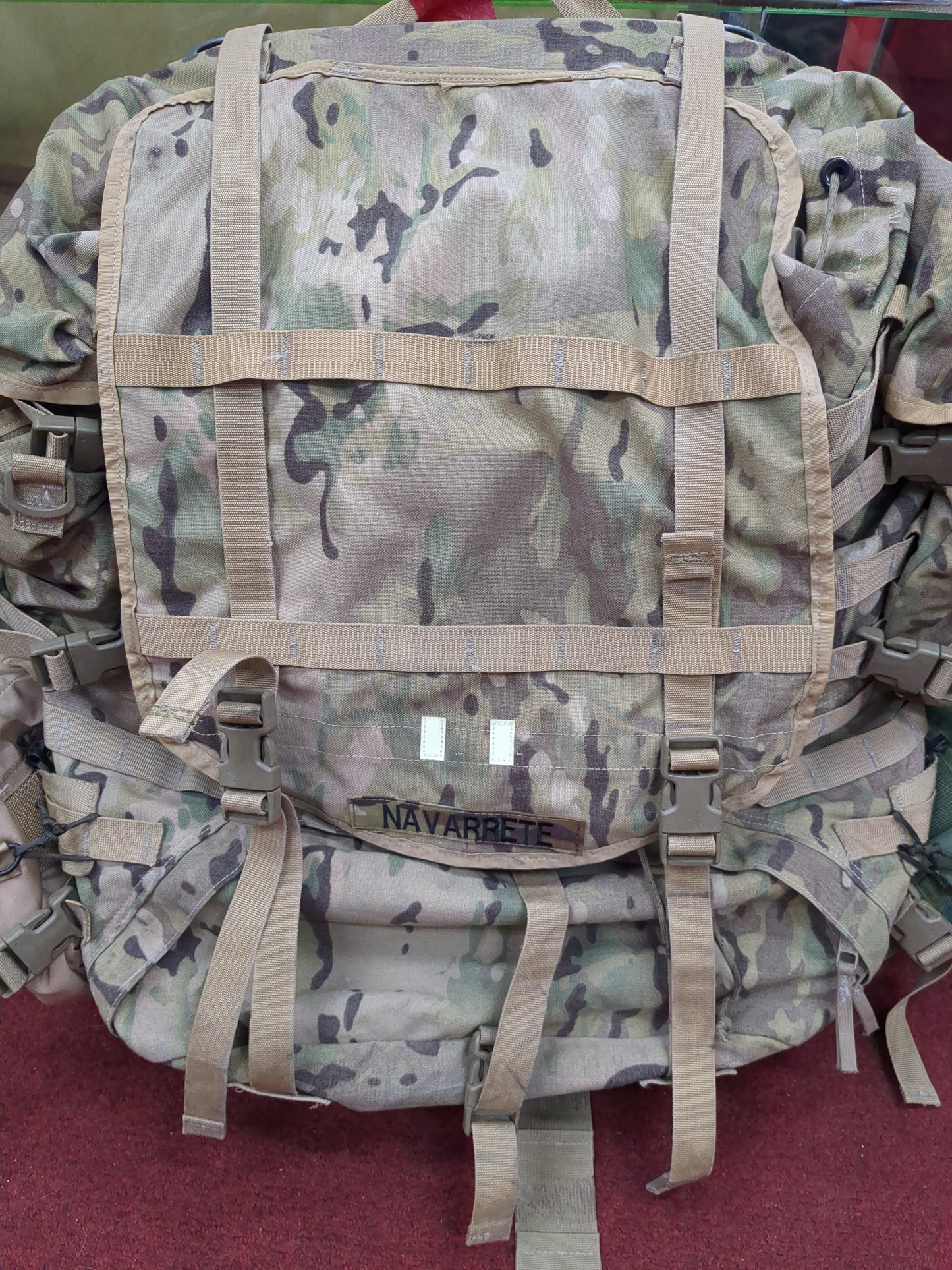 Hans Navarette MAIL-IN - v.12 "Ranger Ready" OCP Large Molle II Ruck w/ The Gibson Configuration w/ Name Tape & Cat Eyes (V12 2026-07)
