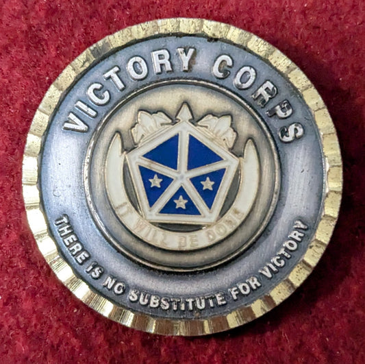 Challenge Coin Victory Corps There Is No Substitute For Victory Deputy Commanding General (25May53)