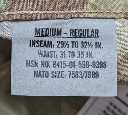 NOS Medium Regular OCP Multicam Flame Resistant FRAC Uniform Pants Deployment (CA13-25APR09)