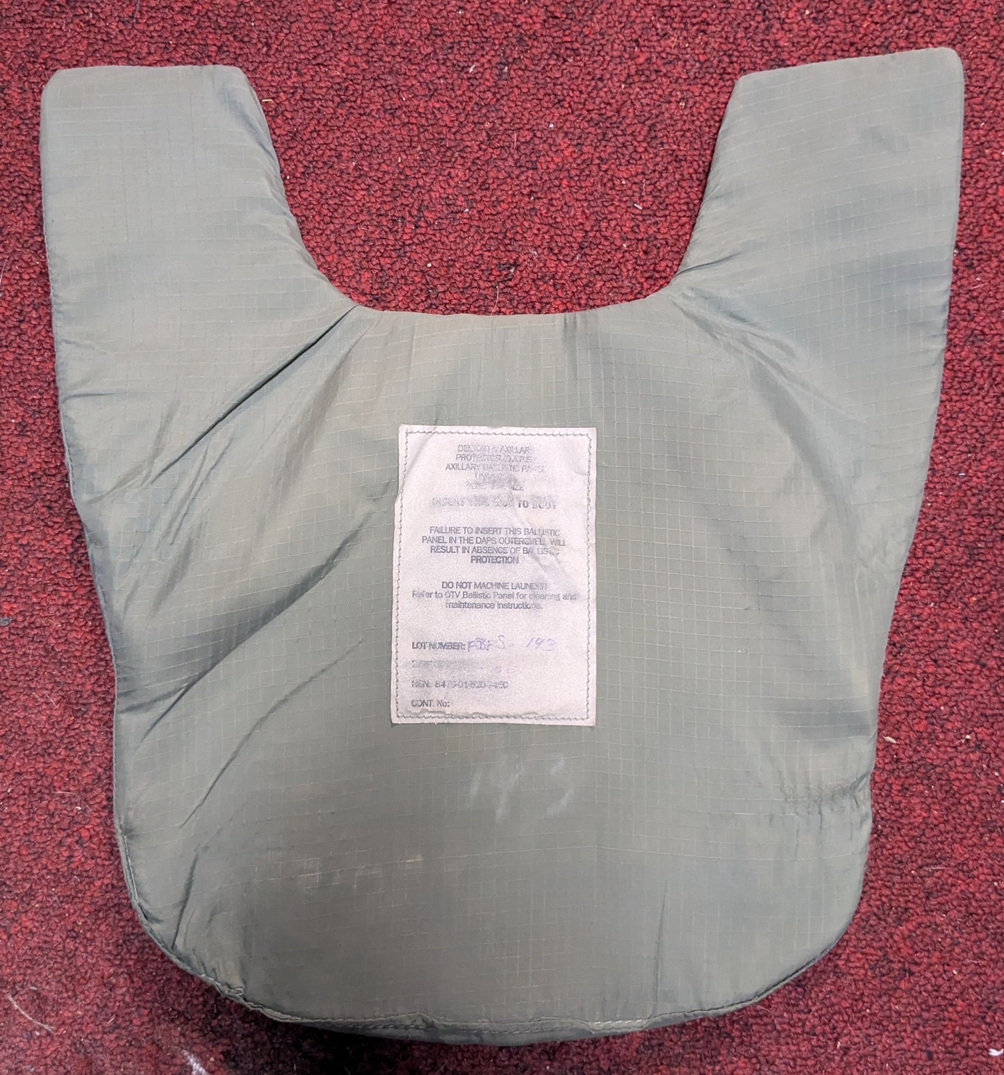 Deltoid Axillary Ballistic Panel Grey (AB14-25Dec17)