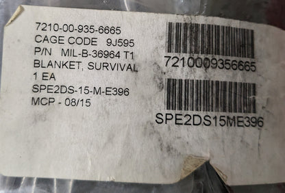 Survival Blanket, MIL-B-36964 Type 1 (ca10-25MAR41)