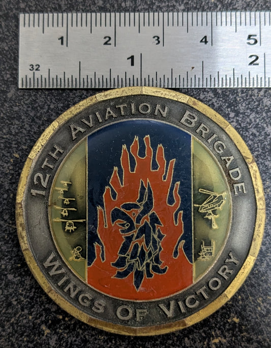 Challenge Coin 12th Aviation Brigade "Wings of Victory", For Excellence (CHCC-26May43)