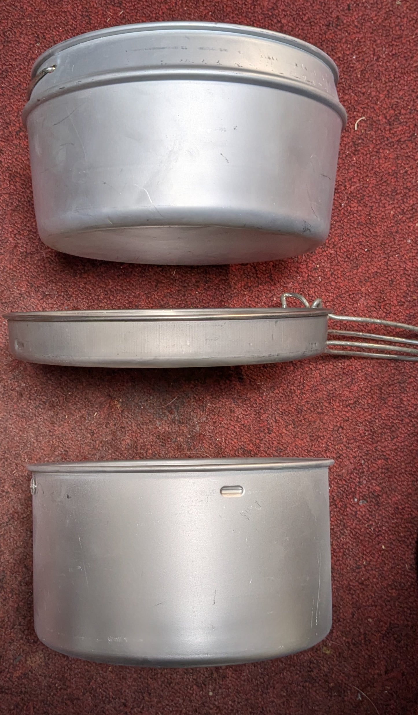 Unused U.S. Military Leyse 3pc Cook Mess Kit Aluminum Undated (FA1-26jan68)