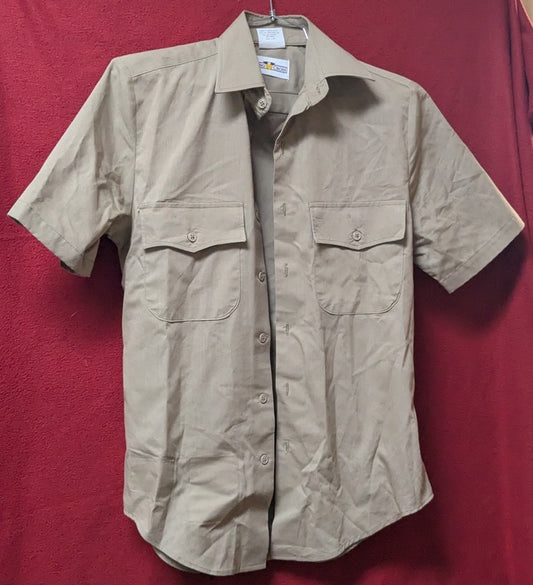 US Army Heritage Tan Men's Dress Shirt 15-R-C Short Sleeved (CA10-25Aug52)