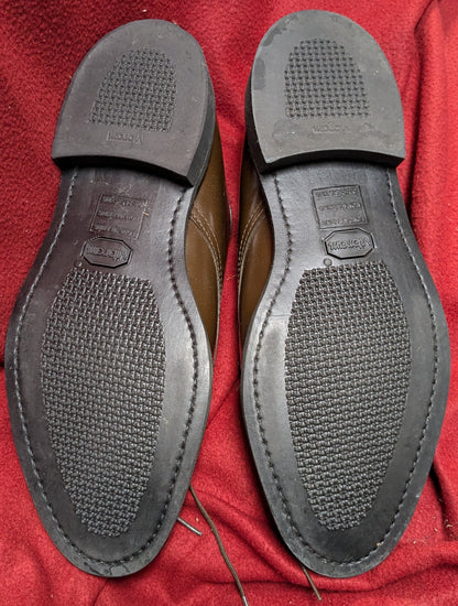 NOS Capps Military Dress Shoe Brown 13 D (fa01-25APR104)