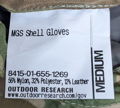 NOS Outdoor Research MGS Shell Gloves Medium Multicam OCP/Coyote (AB13-25Dec31)