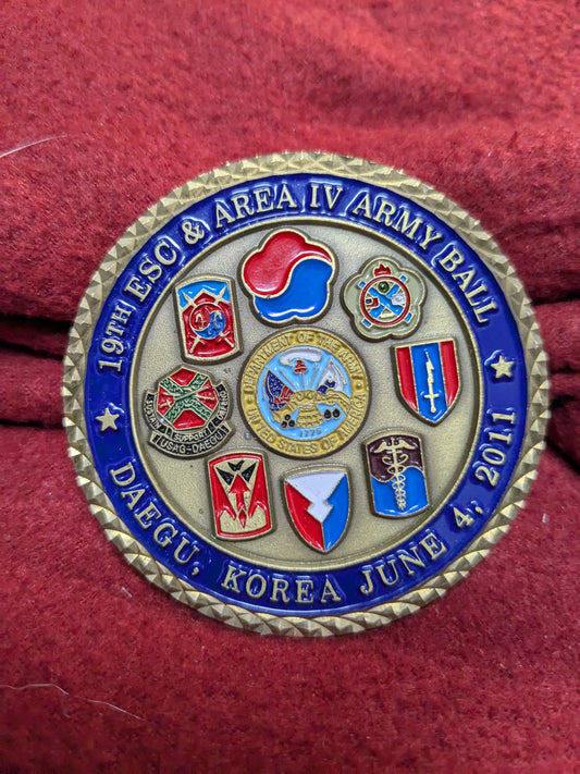 Challenge Coin 19th Esc & Area Iv 236th Army Birthday Ball (chcc-25APR155)