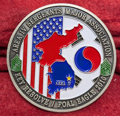 Challenge Coin 2010 Us Army Area Iv Sergeants Major Association (chcc-25APR146)