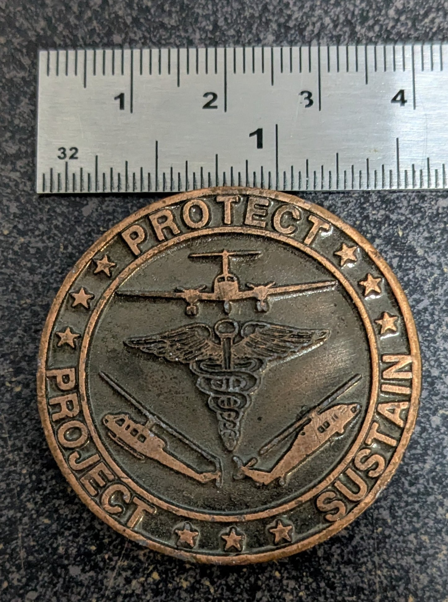 Challenge Coin U.S. Army Aeromedical Research Laboratory Project Sustain (26Jun44)