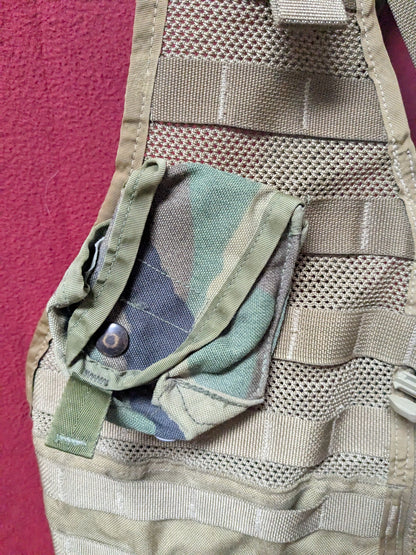 Molle II Load Carrying Equipment Vest Marpat Coyote Brown w/2 Grenade Pouches (AB13-25Jul71)