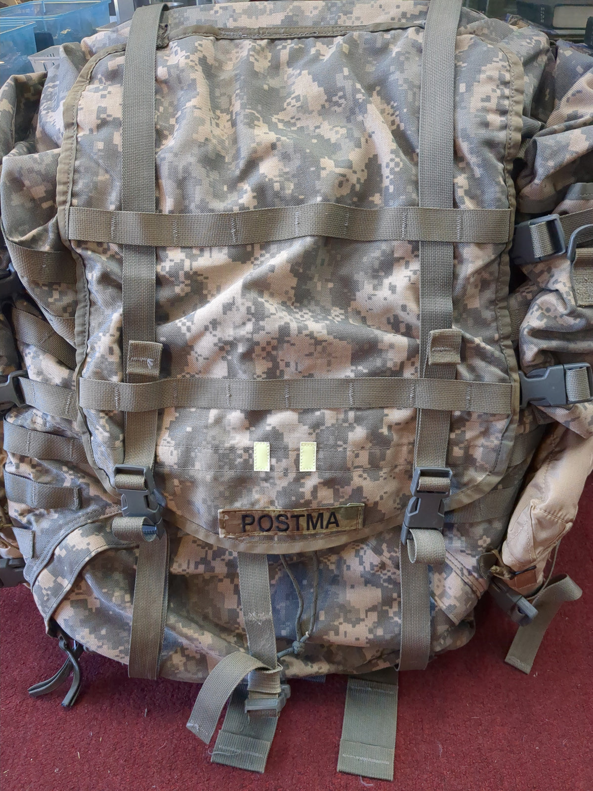 Postma MAIL-IN - v.12 "Ranger Ready" ACU Large Molle II Ruck w/ The Gibson Configuration w/ Name Tape & Cat Eyes (V12 2026-03)