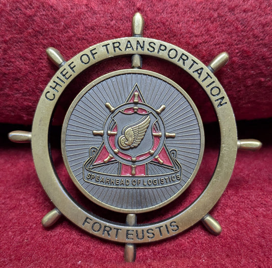 Challenge Coin Army Transportation Corps Chief Fort Eustis VA (chcc-25APR185)
