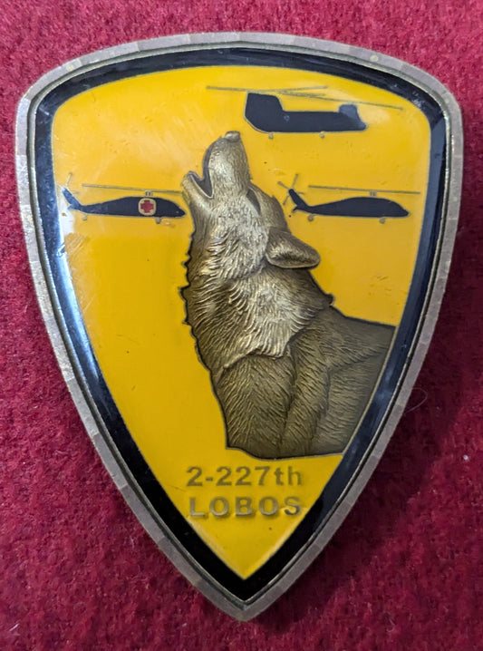 Challenge Coin 2-227th Lobos Award for Excellence (chcc-25May18)
