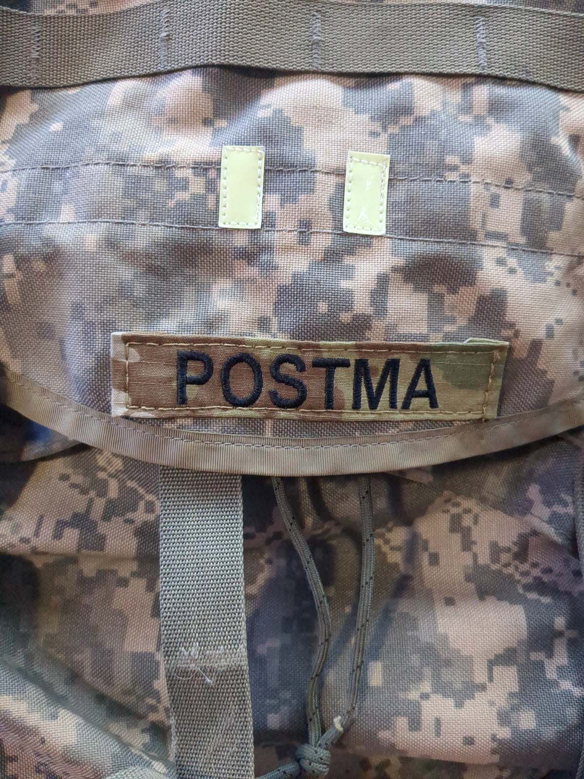 Postma MAIL-IN - v.12 "Ranger Ready" ACU Large Molle II Ruck w/ The Gibson Configuration w/ Name Tape & Cat Eyes (V12 2026-03)