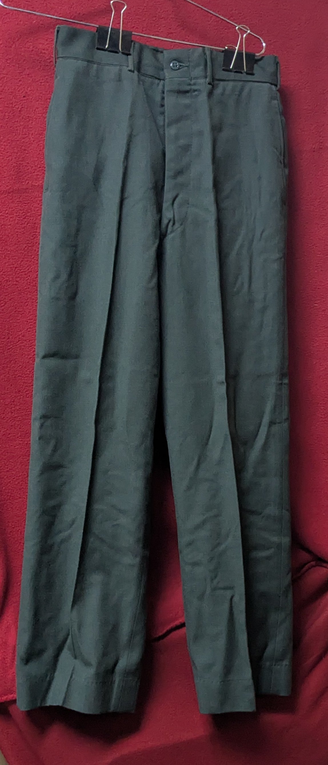 US Army Men's Green Trousers W-29 L-32 (FB1-26Feb60)
