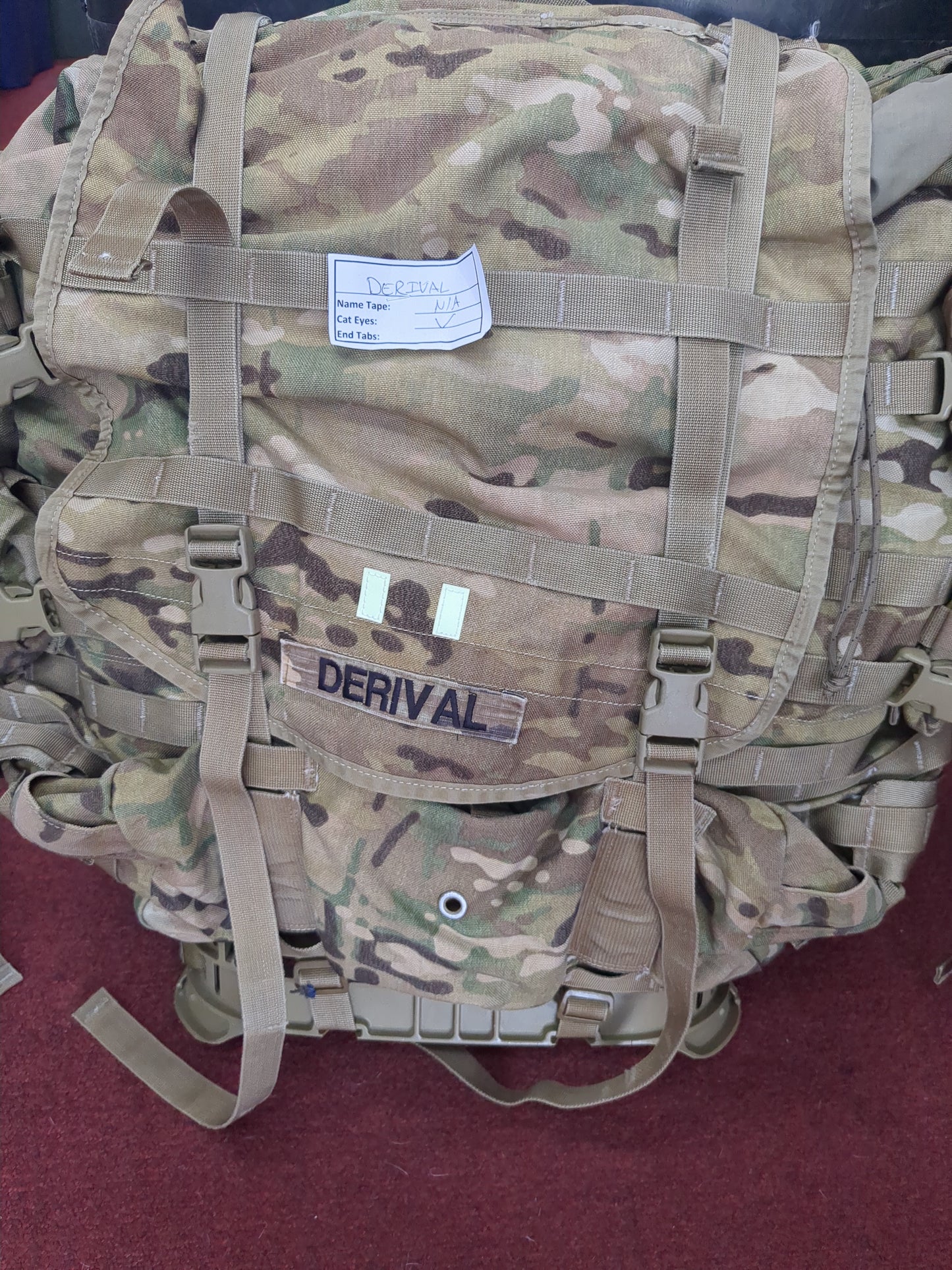 *Delatorre / Derival* MAIL-IN -  Post "Ranger Ready" OCP Large Molle II Ruck w/ The Gibson Configuration w/ Name Tape & Cat Eyes