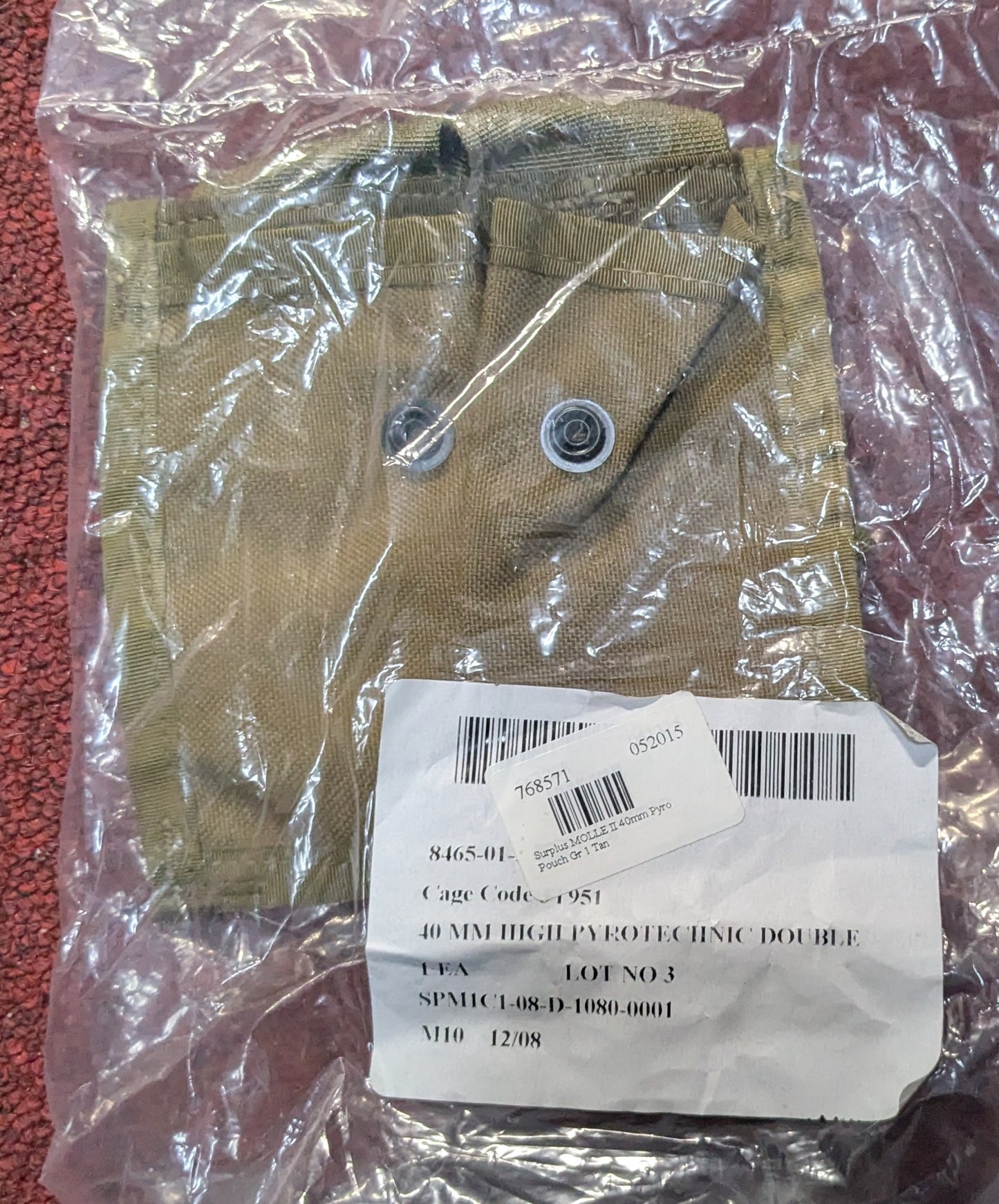 NWT Molle II 40 MM Pyrotechnic Pouch Double Coyote (CA4-26Apr63)