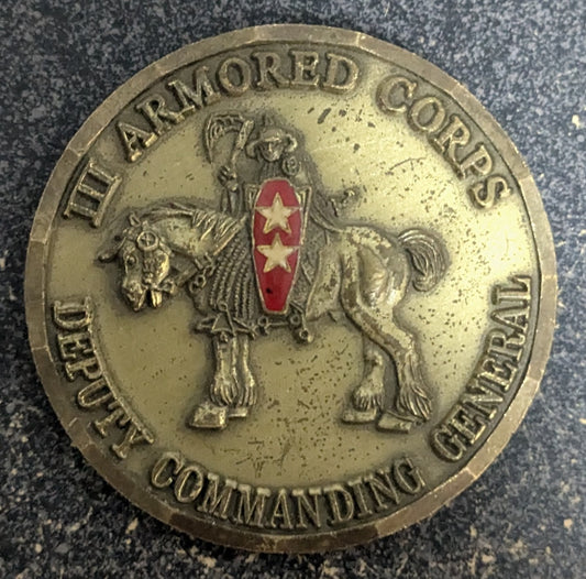 Challenge Coin III Armored Corps Deputy Commanding General (CHCC-25Jul7)