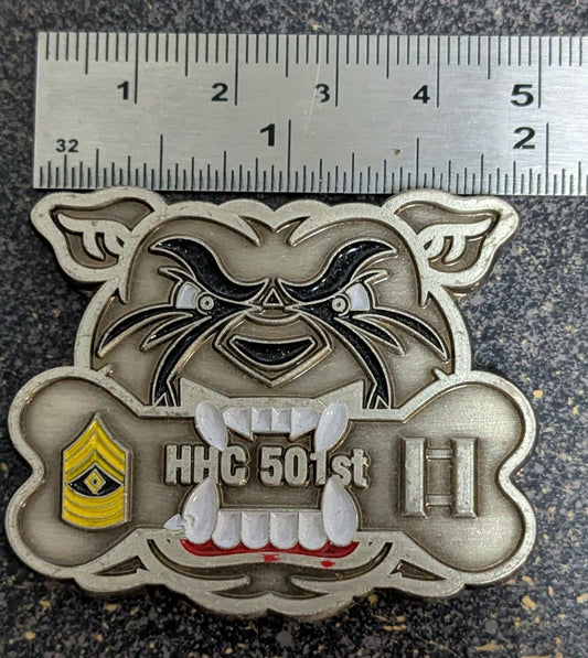 Challenge Coin U.S. Army Leaders Coin of Excellence Sustain the ROK HHC 501st (26Jun25)