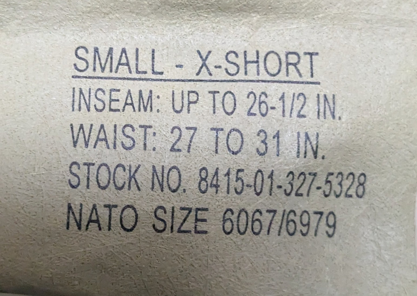 Vintage USGI Desert Camo DCU Pants S/XS Small X-Short (DC5-26Mar62)