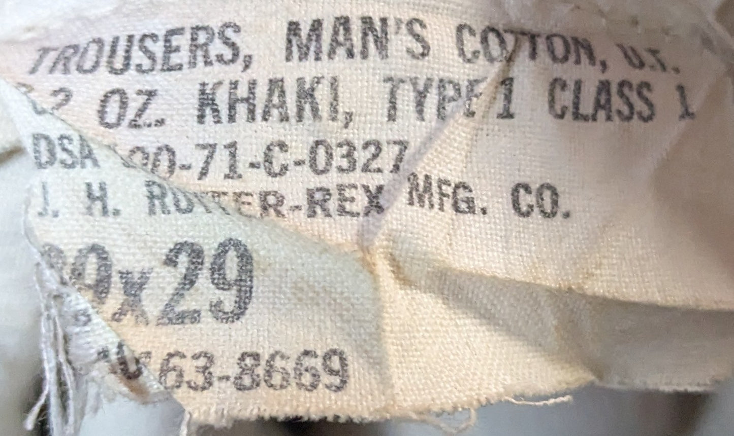 Vintage Trousers Man's Cotton U.T. 29x29 (FB3-26Mar18)