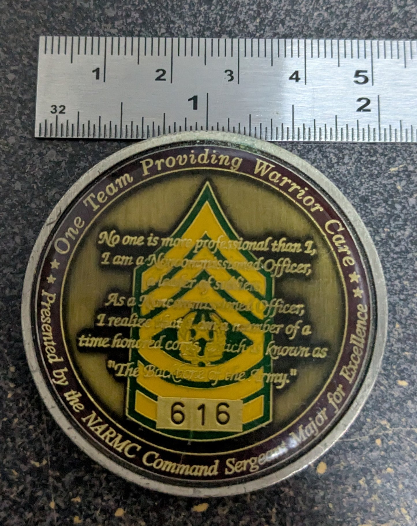 Challenge Coin North Atlantic Regional Medical Command NCO Excellence (26Jun43)