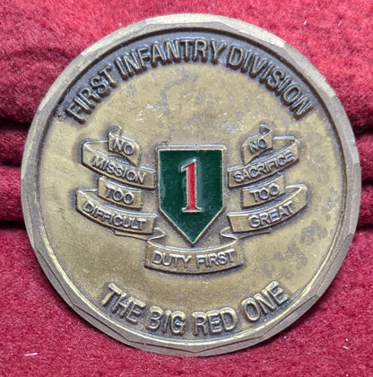 Challenge Coin 1st Division US Army Big Red One (chcc-25APR168)