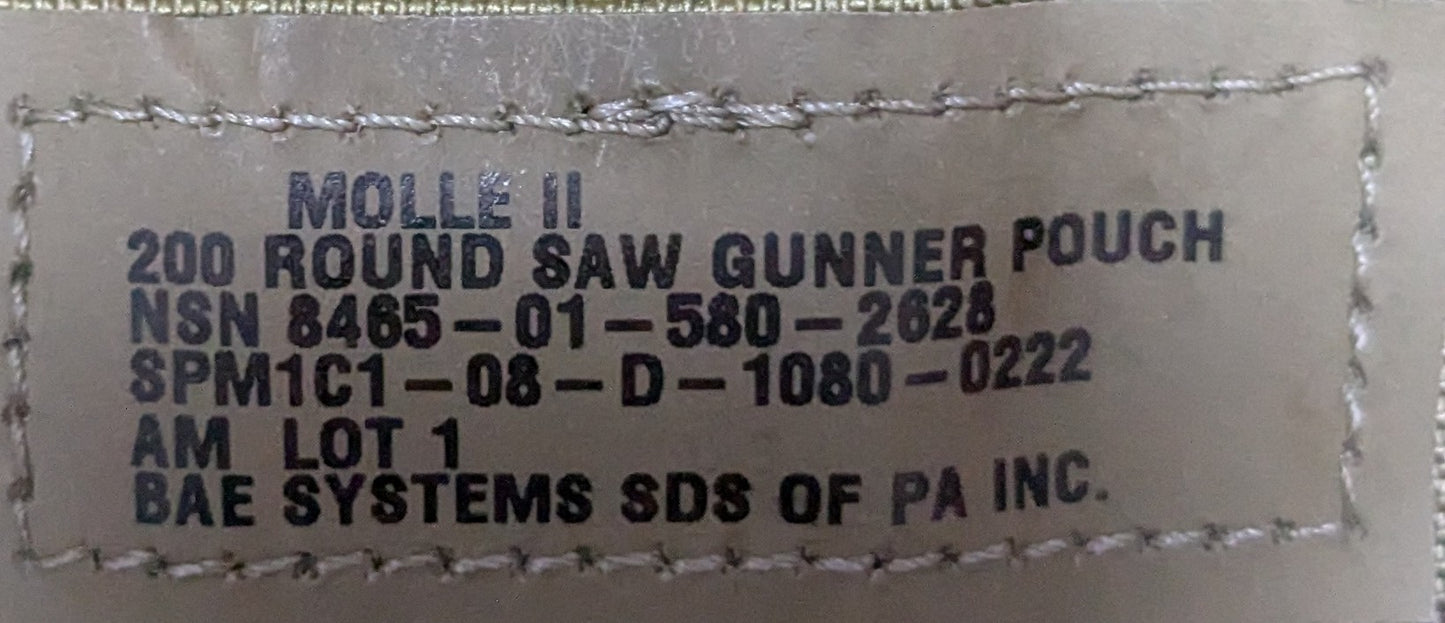 NWT Saw Gunner Pocket Set 2/200 Round, 2/100 Round Pouches (26Jun03)