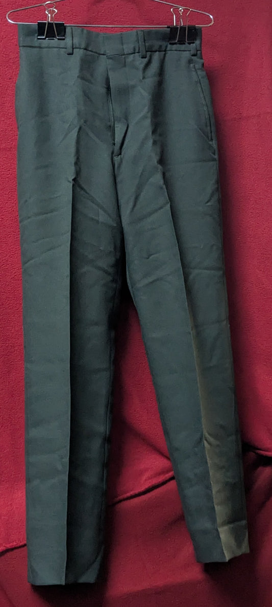 US Army Men's Texturized Polyester Green Trousers ~29x29* (FB1-26Feb61)