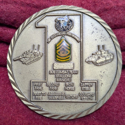 Challenge Coin Ride To The Sound Of The Guns Iron Team 1st BDE CSM (chcc-25APR174)