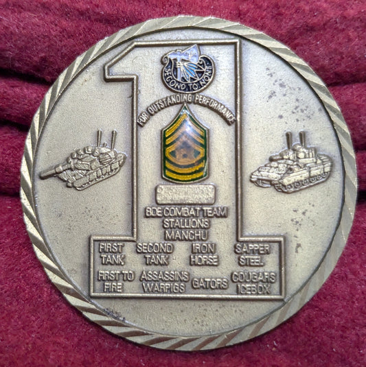 Challenge Coin Ride To The Sound Of The Guns Iron Team 1st BDE CSM (chcc-25APR174)