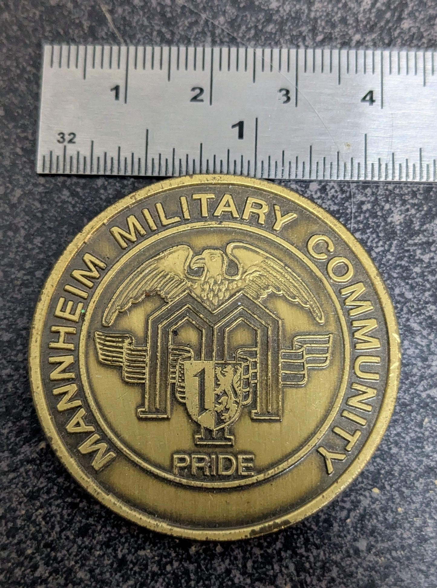 Challenge Coin Mannheim Germany Military Community Pride Recognition (26Jun39)
