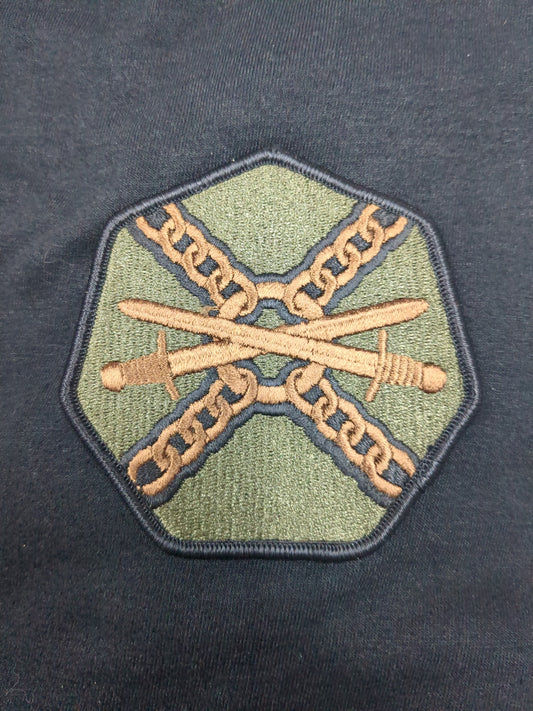 US Army Installation Command Patch Sew on Patch Subdued OD Black (bu11-INS)