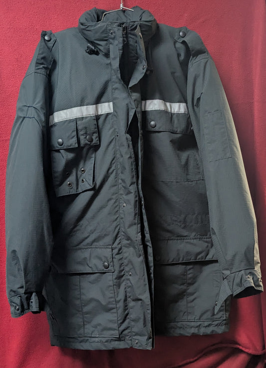 Cold Weather Parka with Hood and Liner Black L (FB6-26Mar14)